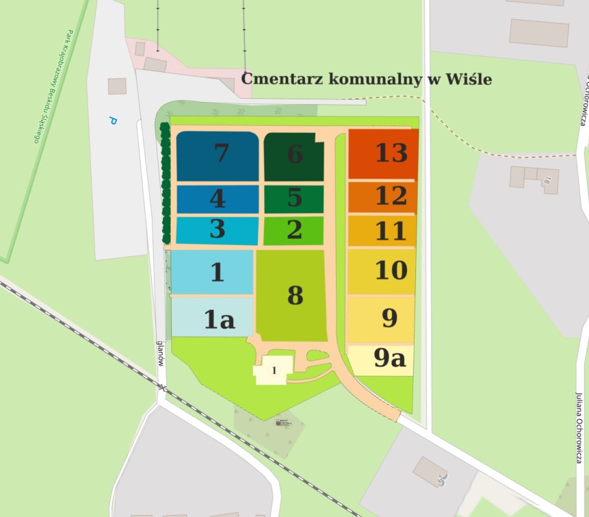 Mapa cmentarza